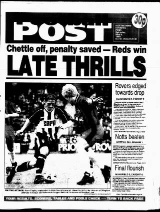 cover page of Football Post (Nottingham) published on May 8, 1999