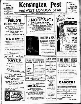cover page of Kensington Post published on May 8, 1936