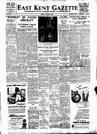 cover page of East Kent Gazette published on May 8, 1953