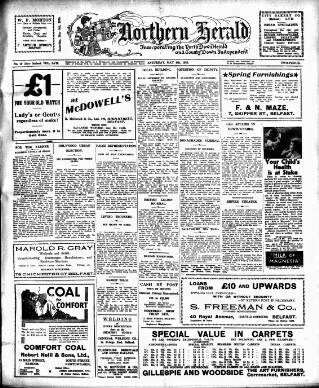 cover page of North Down Herald and County Down Independent published on May 9, 1936