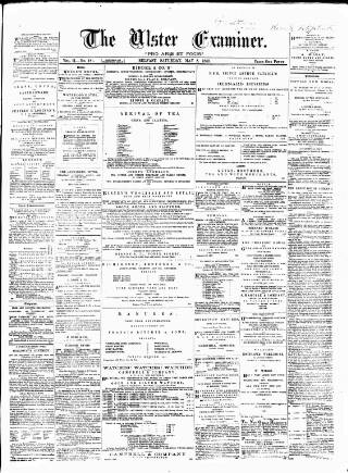 cover page of Ulster Examiner and Northern Star published on May 8, 1869