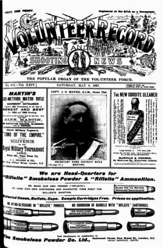 cover page of Volunteer Record & Shooting News published on May 8, 1897