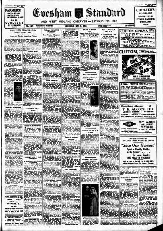 cover page of Evesham Standard & West Midland Observer published on May 8, 1943