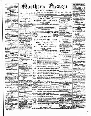 cover page of Northern Ensign and Weekly Gazette published on May 8, 1879