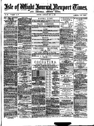 cover page of Isle of Wight Journal published on May 11, 1889