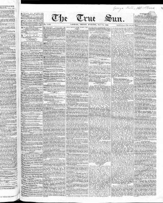 cover page of True Sun published on May 8, 1835