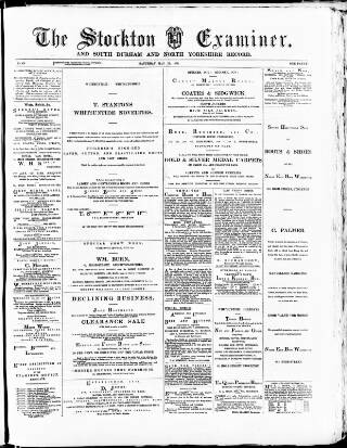 cover page of Stockton Examiner and South Durham and North Yorkshire Herald published on May 31, 1879