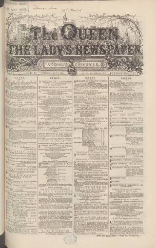 cover page of The Queen published on May 8, 1869