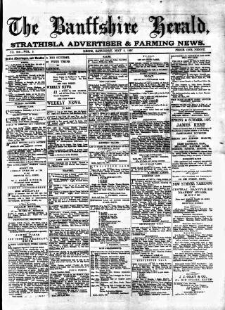 cover page of Banffshire Herald published on May 8, 1897