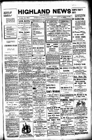 cover page of Highland News published on May 8, 1909
