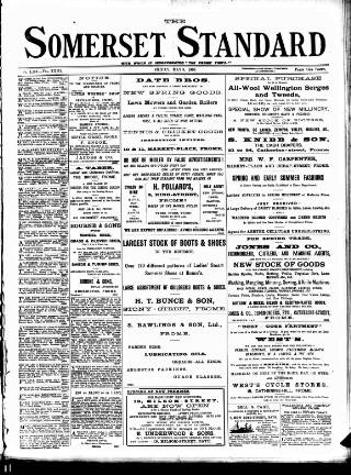 cover page of Somerset Standard published on May 8, 1908