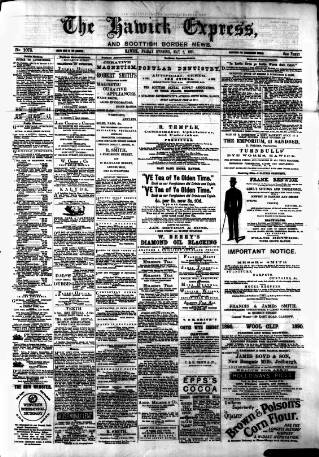 cover page of Hawick Express published on May 8, 1891