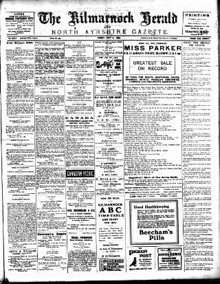 cover page of Kilmarnock Herald and North Ayrshire Gazette published on May 8, 1925
