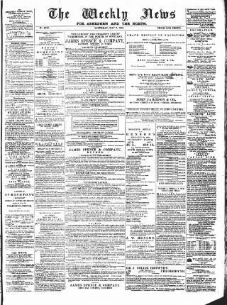 cover page of Aberdeen Weekly News published on May 9, 1885