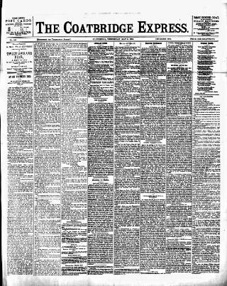 cover page of Coatbridge Express published on May 8, 1895