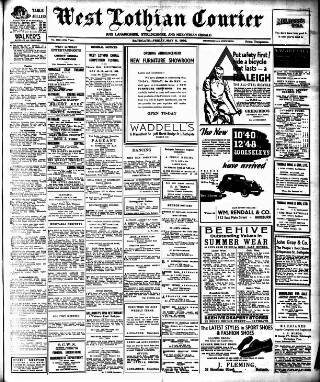 cover page of West Lothian Courier published on May 8, 1936