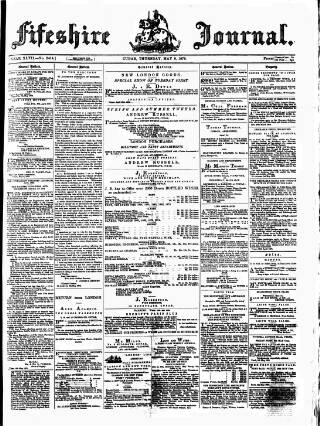 cover page of Fifeshire Journal published on May 8, 1879