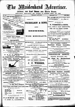 cover page of Maidenhead Advertiser published on May 9, 1906