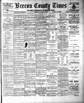 cover page of Brecon County Times published on May 8, 1903