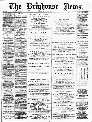cover page of Brighouse News published on May 8, 1886