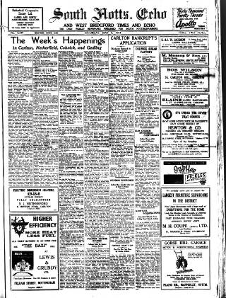 cover page of South Notts Echo published on May 8, 1954