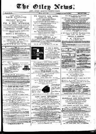 cover page of Otley News and West Riding Advertiser published on May 9, 1884