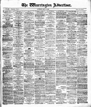 cover page of Warrington Advertiser published on May 18, 1889