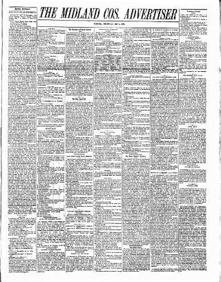 cover page of Midland Counties Advertiser published on May 8, 1890