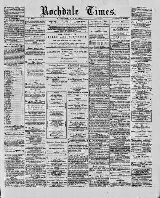 cover page of Rochdale Times published on May 8, 1889