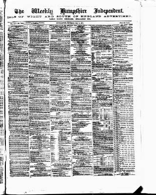 cover page of Hampshire Independent published on May 9, 1874