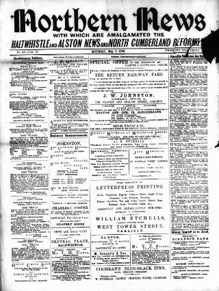cover page of North Cumberland Reformer published on May 7, 1898