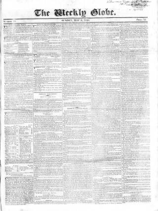 cover page of Weekly Globe published on May 9, 1824