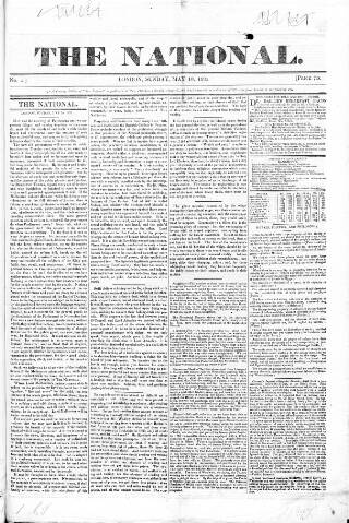 cover page of National published on May 10, 1835