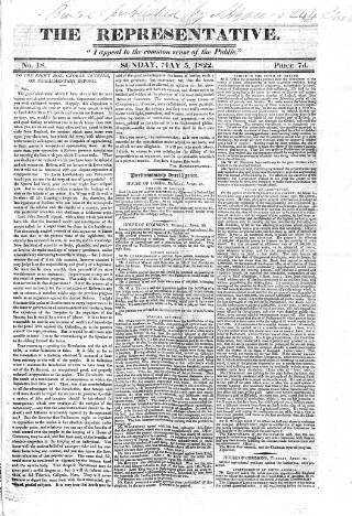 cover page of Representative 1822 published on May 5, 1822