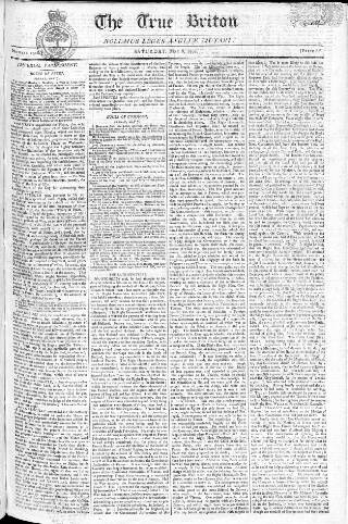 cover page of True Briton published on May 8, 1802