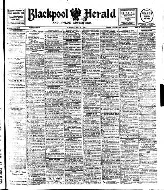 cover page of Blackpool Gazette & Herald published on May 8, 1917