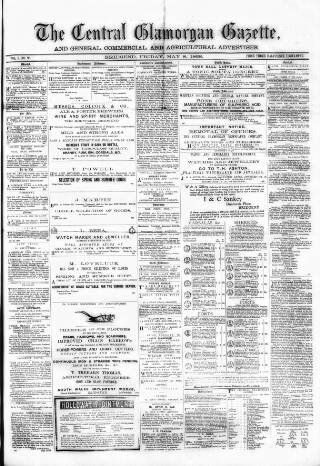 cover page of Central Glamorgan Gazette published on May 8, 1868