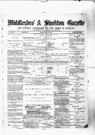 cover page of Northern Weekly Gazette published on May 8, 1868