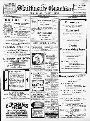 cover page of Colne Valley Guardian published on May 8, 1903
