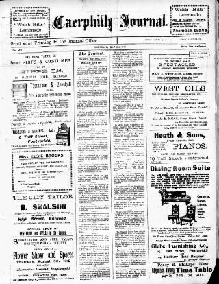 cover page of Bargoed Journal published on May 30, 1912