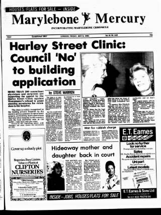 cover page of Marylebone Mercury published on May 8, 1981