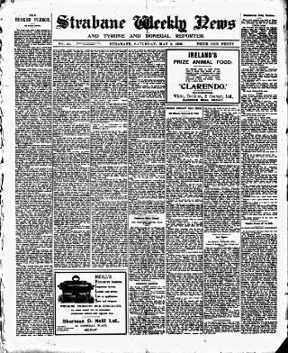 cover page of Strabane Weekly News published on May 8, 1909