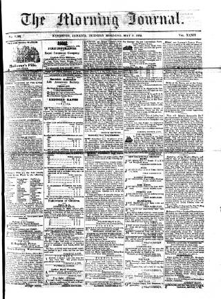 cover page of Morning Journal (Kingston) published on May 9, 1865