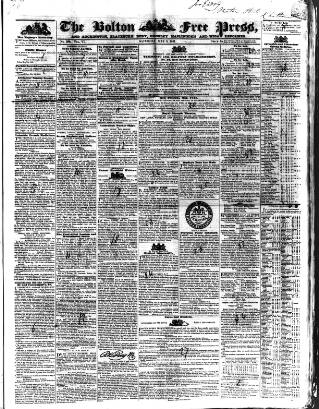 cover page of Bolton Free Press published on May 8, 1841