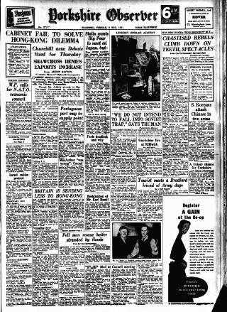 cover page of Bradford Observer published on May 8, 1951