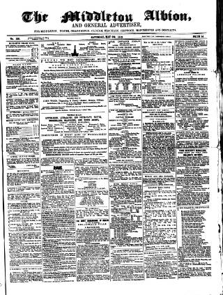 cover page of Middleton Albion published on May 9, 1863