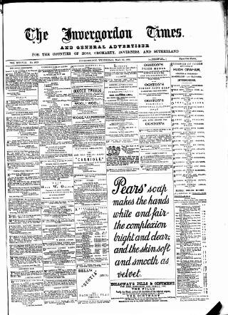 cover page of Invergordon Times and General Advertiser published on May 18, 1892