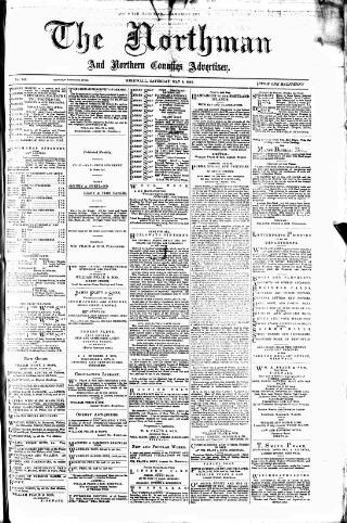 cover page of Northman and Northern Counties Advertiser published on May 9, 1885