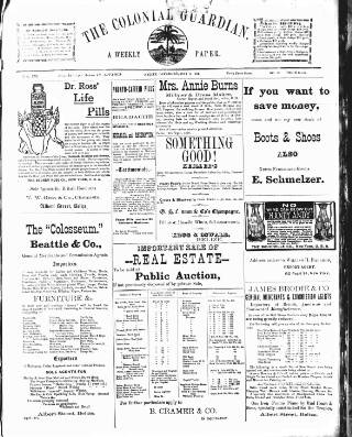 cover page of Colonial Guardian (Belize) published on May 8, 1897