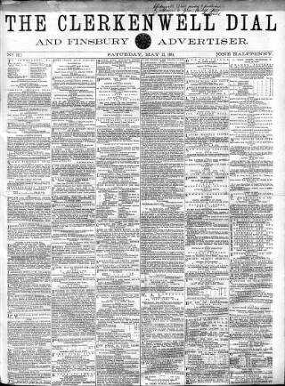 cover page of Clerkenwell Dial and Finsbury Advertiser published on May 21, 1864